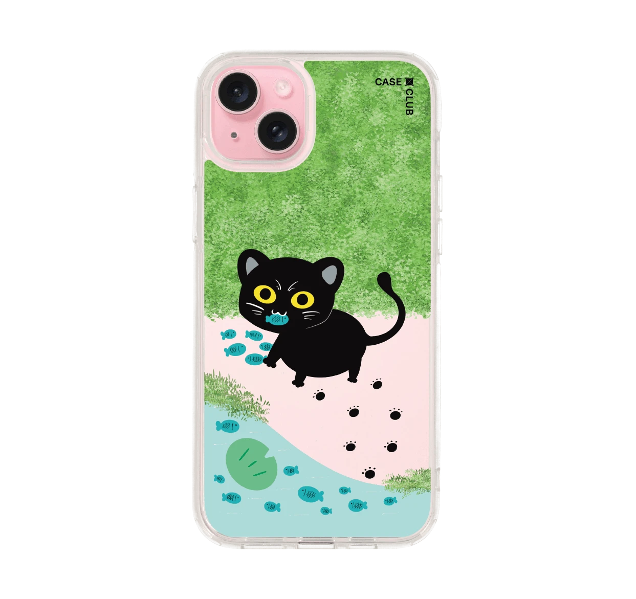 black cat & fish